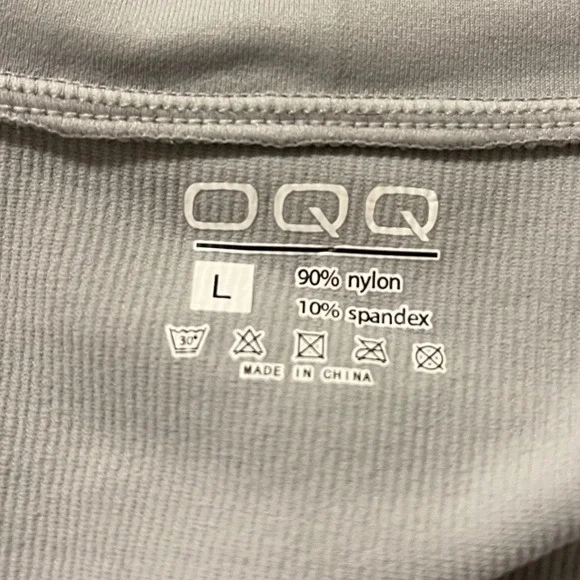 Long Sleeve Athletic Tennis Dress Gray Quarter Zip Mock Neck Skater Stretch L - Picture 3 of 5